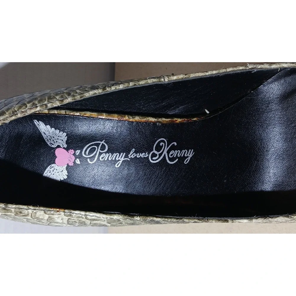 Snake Skin Black & Gray Print Penny Loves kenny‎ 5' Stilleto Heels Size 7 #1352